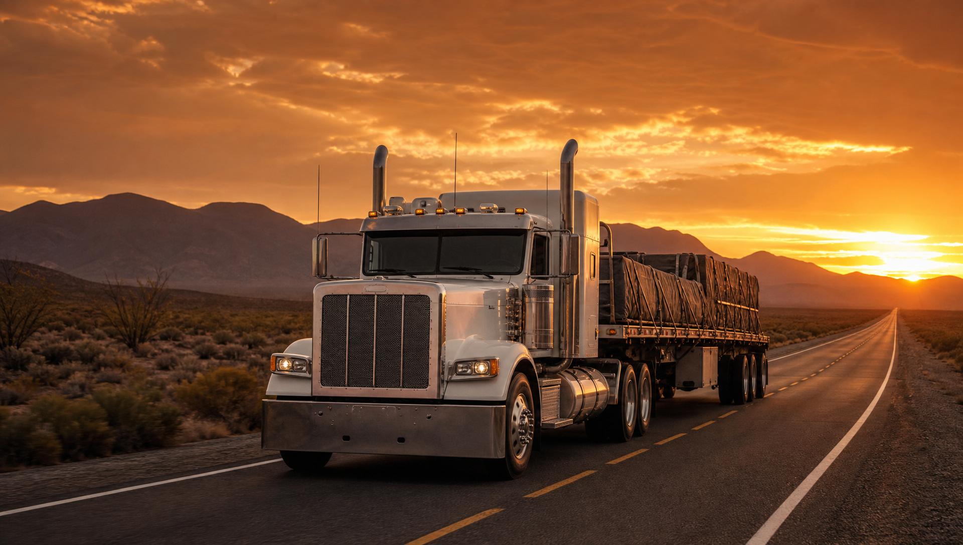 Truck on highway